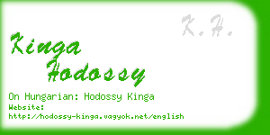 kinga hodossy business card